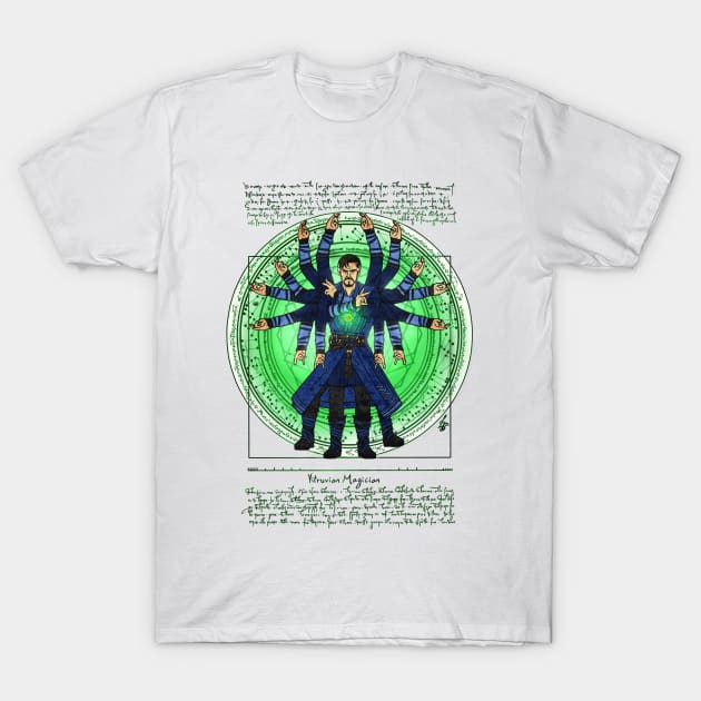 Vitruvian Magician T-Shirt by LucasBrenner